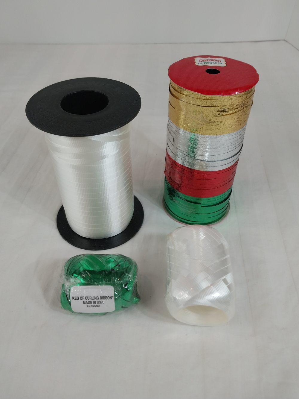 4 rolls Curling Ribbon Christmas Colors all new